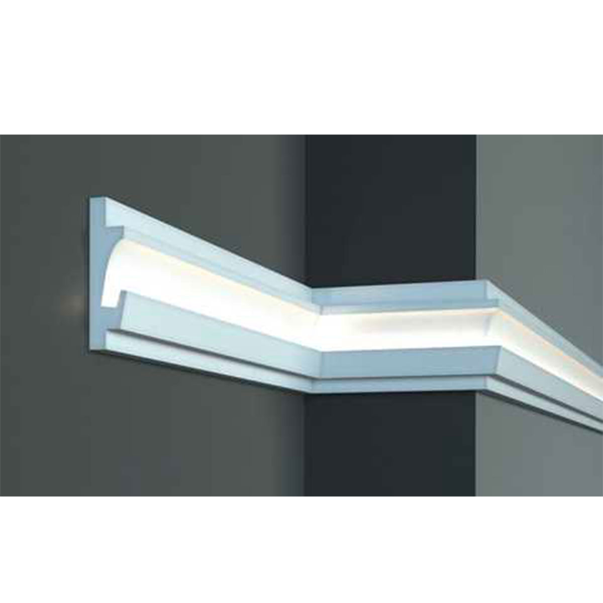 €9,99 a barra *** STOCK *** Pacco da 16 barre di cornice XPS  Con alloggio LED 125X35x1150 KD401 - Eternal Parquet