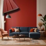 €5,35ml - Asta intera 14x117x2800mm di Rivestimento a Lamelli in fibra di legno SILK TOUCH - TERRACOTTA - Eternal Parquet