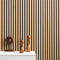 Pannello Acustico Feltro e fibra di legno Lamelli millerighe ROVERE CHIARO 120x34x1,5