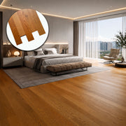 €24,99mq * STOCK GARBELOTTO * Lotto da 37mq di Maxilistone prefinito in legno vern. ROVERE CUOIO 10x70x400/600 - Eternal Parquet
