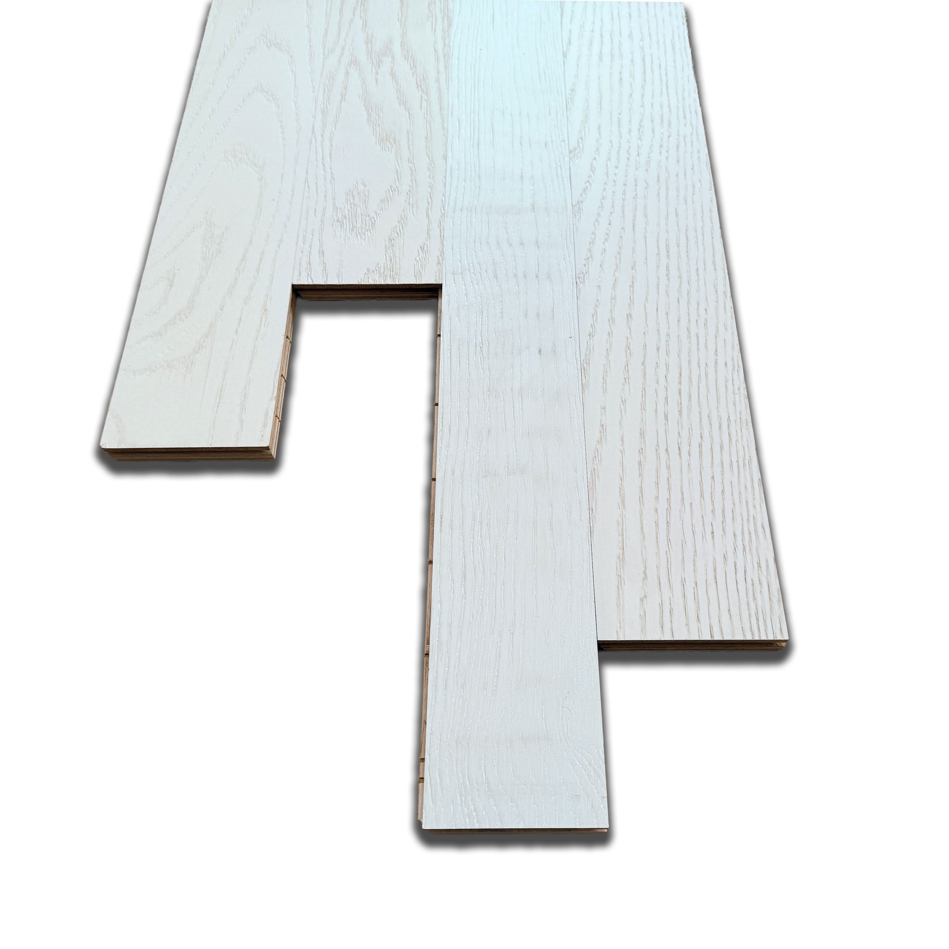 €24,99mq * STOCK GARBELOTTO * Lotto da 50mq di Parquet prefinito in rovere SBIANCATO Spazzolato 14x90x500/1000 (3,5mm nobile)