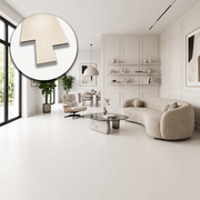€18,99 m2 * GARBELOTTO STOCK * Parti på 19 m2 prælakeret parket i børstet HVID eg SELECT 10x115x600/800 (3,5 mm ædel)