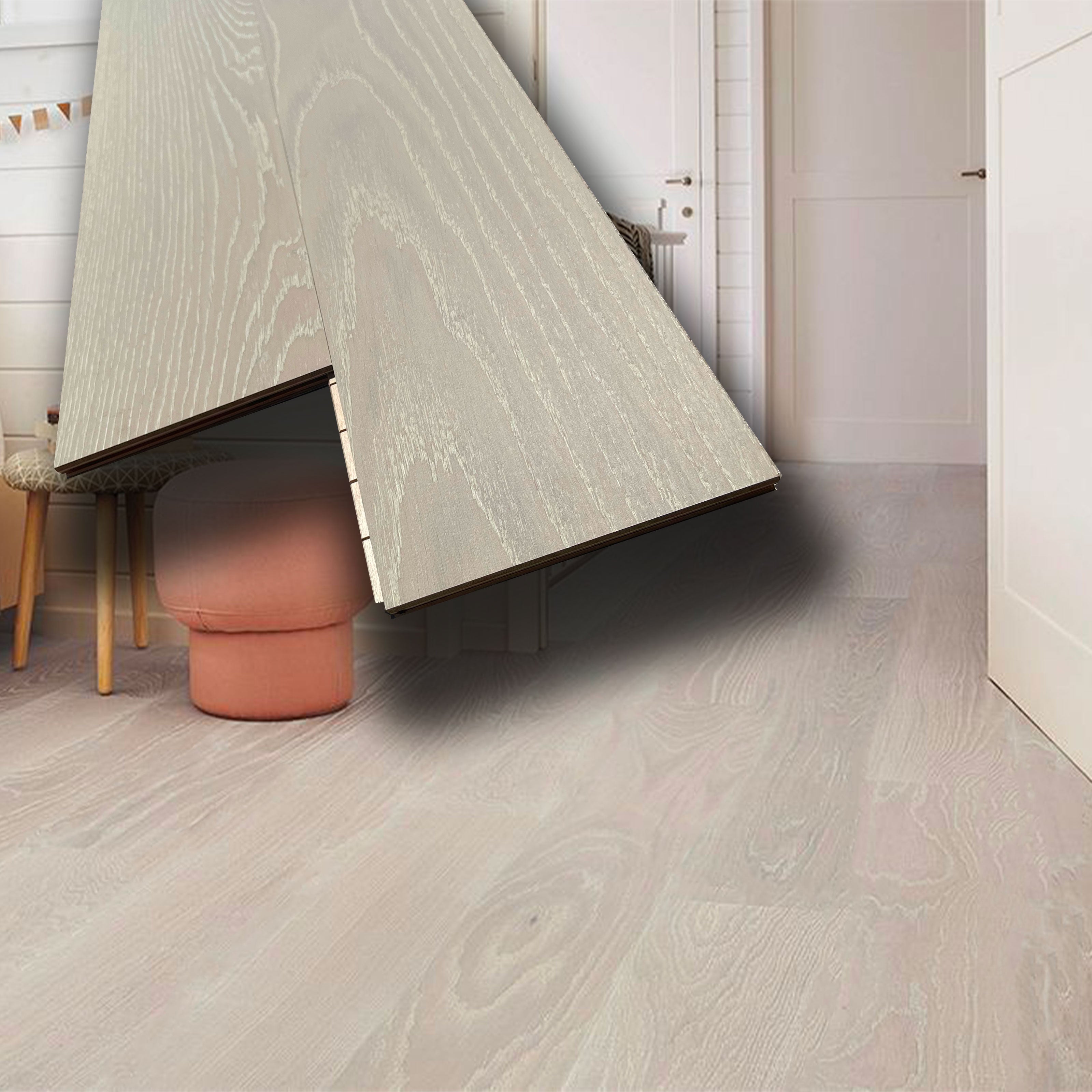 €19,90mq * STOCK GARBELOTTO * Lotto da 12mq di Maxilistone Sbiancato DECAPATO in Rovere 14x150x700/1500 - Eternal Parquet