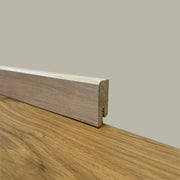 *SUPER PROMO* BATTISCOPA ZOCCOLINO SQUADRATO BASSO in FIBRA DI LEGNO 40X15 SBIANCATO - Eternal Parquet