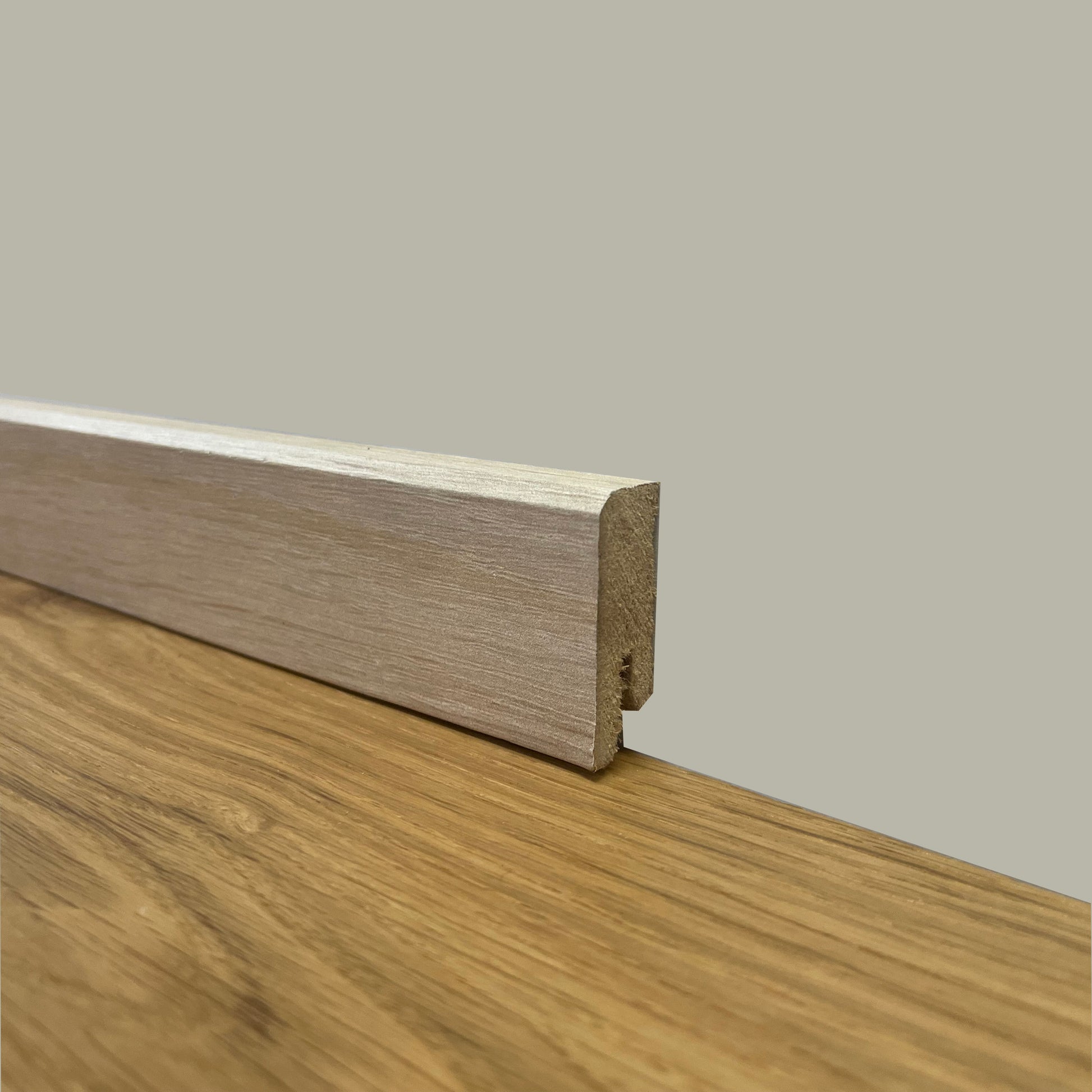 *SUPER PROMO* BATTISCOPA ZOCCOLINO SQUADRATO BASSO in FIBRA DI LEGNO 40X15 SBIANCATO - Eternal Parquet