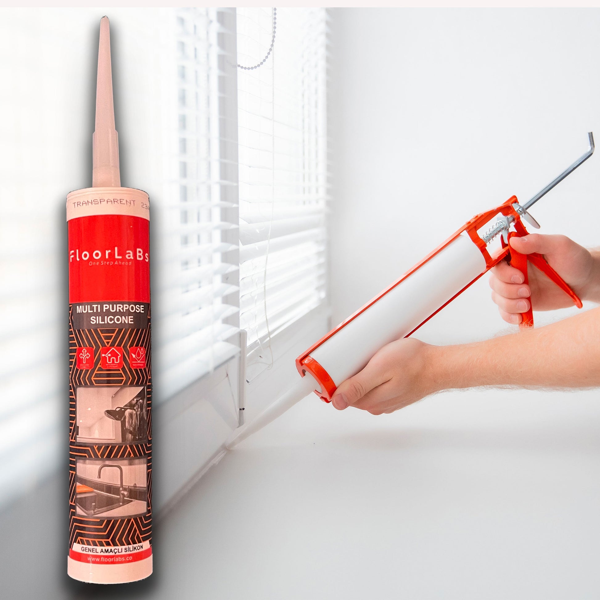 5 boccette da 280gr di Silicone Trasparente acetico universale multiuso antimuffa ad elasticità permanente - Eternal Parquet
