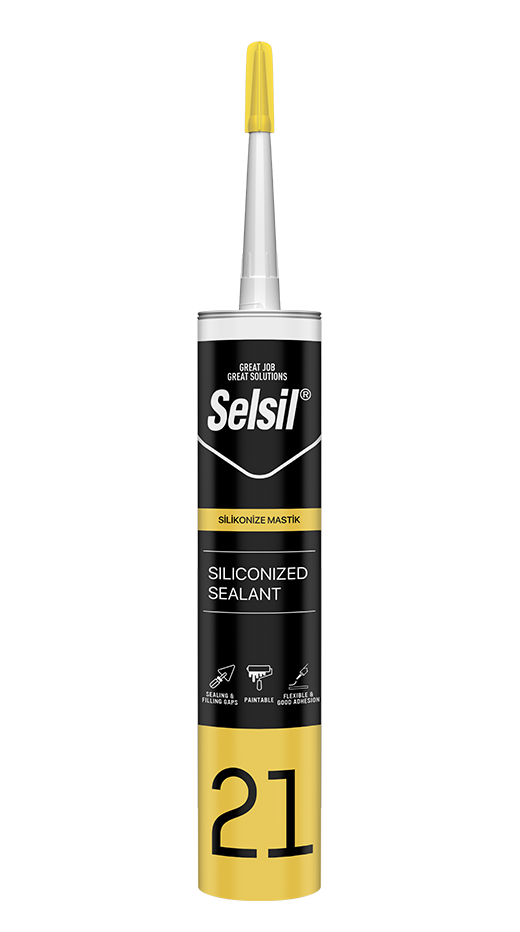 Silicone acrilico 500gr stucco per giunti COLOR ROVERE per Legno, Pvc, ferro, alluminio ecc Selsil