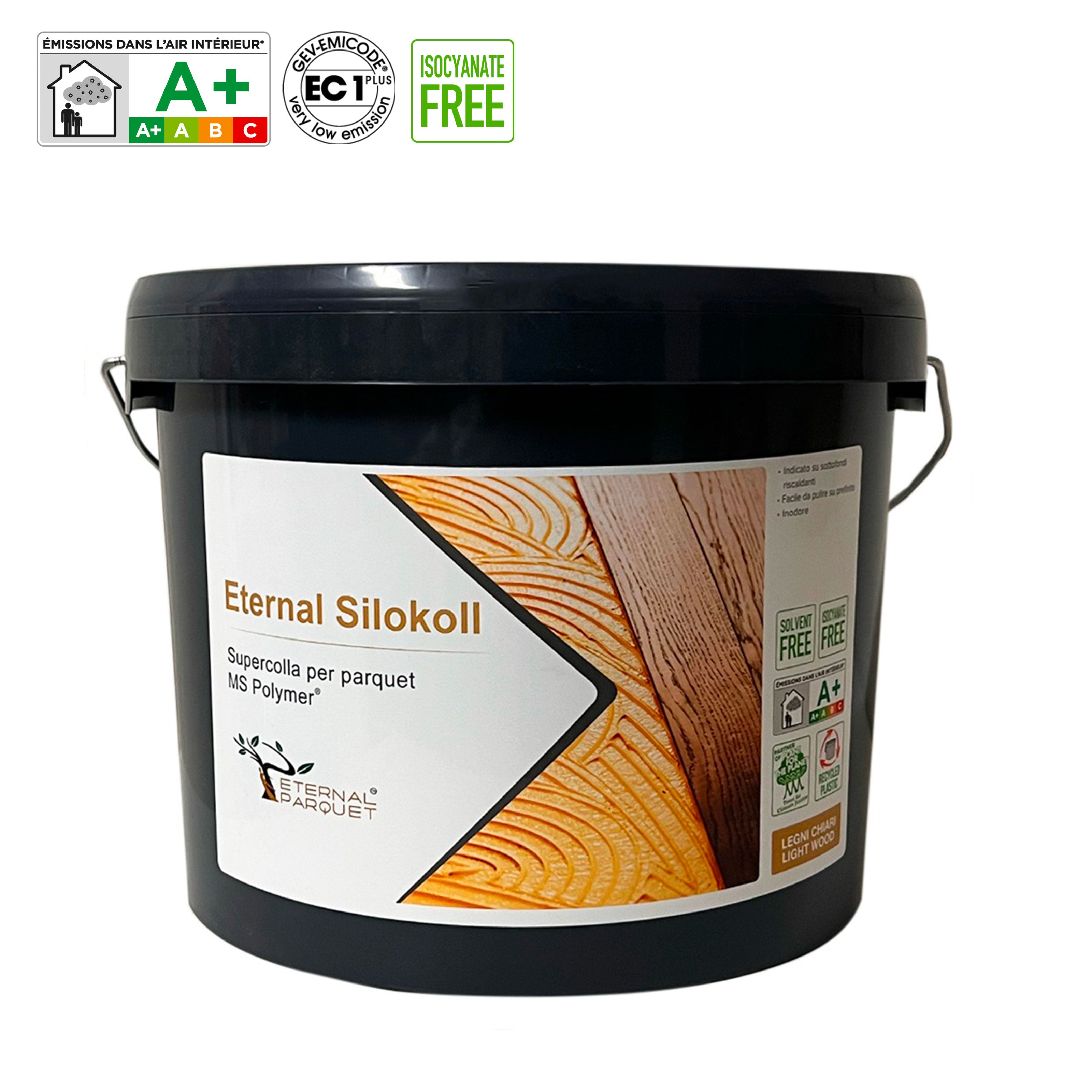 ETERNAL SILOKOLL 15kg - Colla SILANICA monocomponente per tutti i parquet, sottofondi riscaldati, bioedilizia. di ETERNAL PARQUET