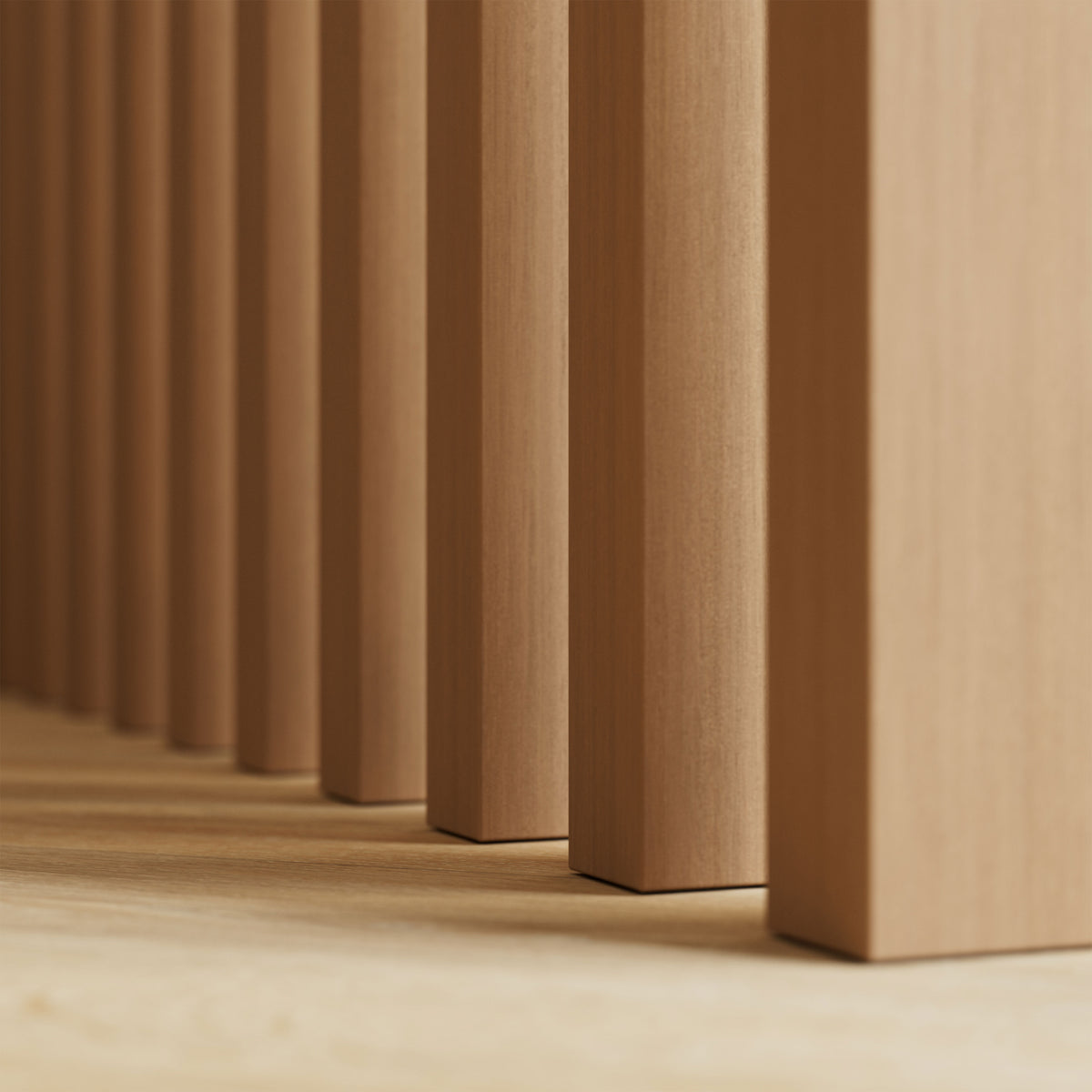 SIPA PURE Divisorio Frangiluce Separè in PVC Effetto Legno – Singole Doghe Fisse o Girevoli + accessori 75x50x2900mm