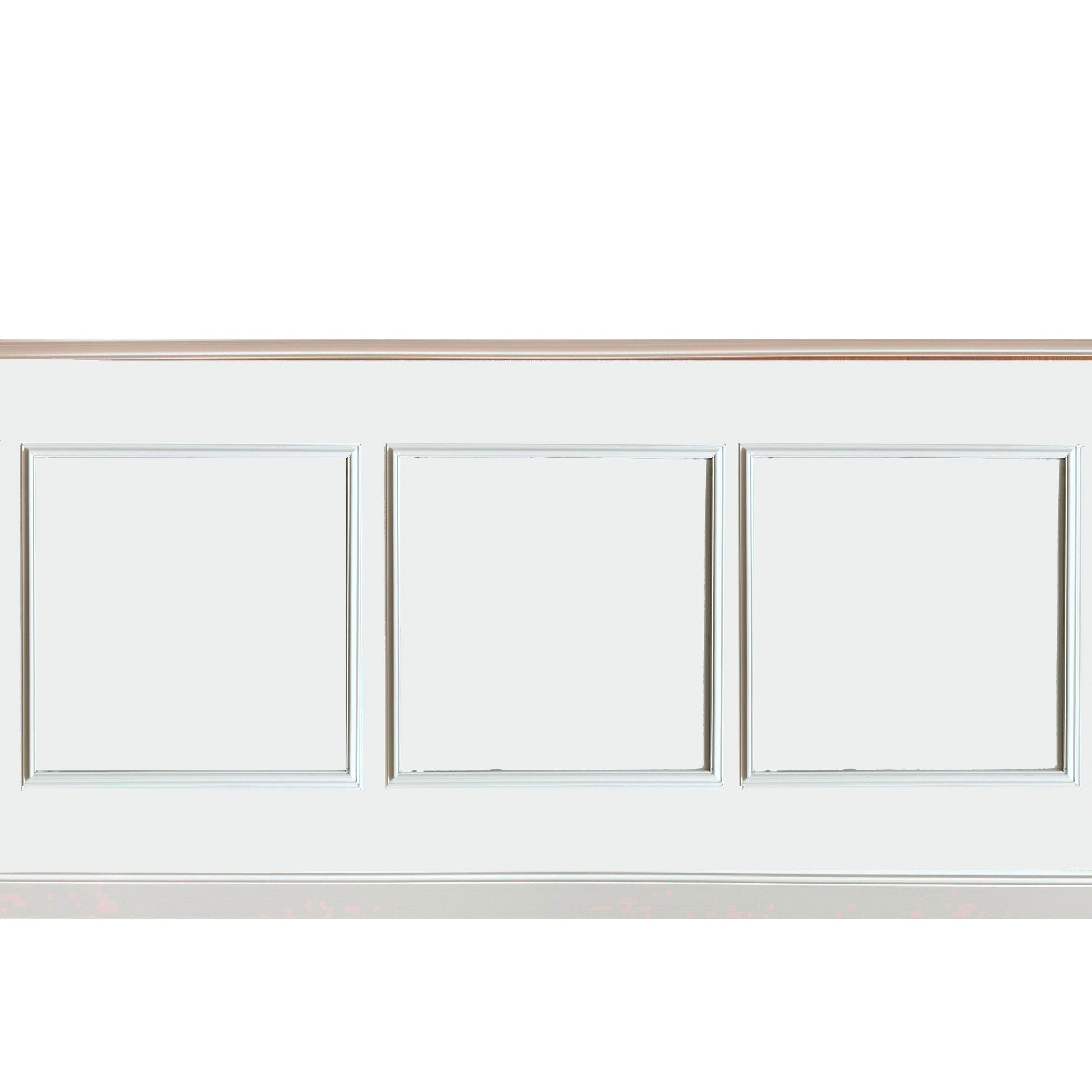 Kit 2ml di Boiserie in legno MASSICCIO (200x100cm) laccato bianco inclusi PANNELLI 60x60cm Eternal Parquet
