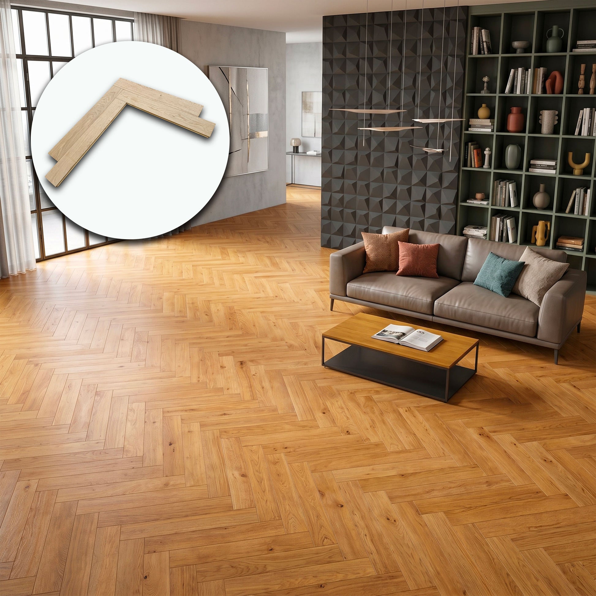 €29,99MQ *STOCK LUXURY* Lotti da 69mq Parquet ROVERE Prelevigato spina italiana spazz. 13x90x590mm (4mm nobile) - Eternal Parquet