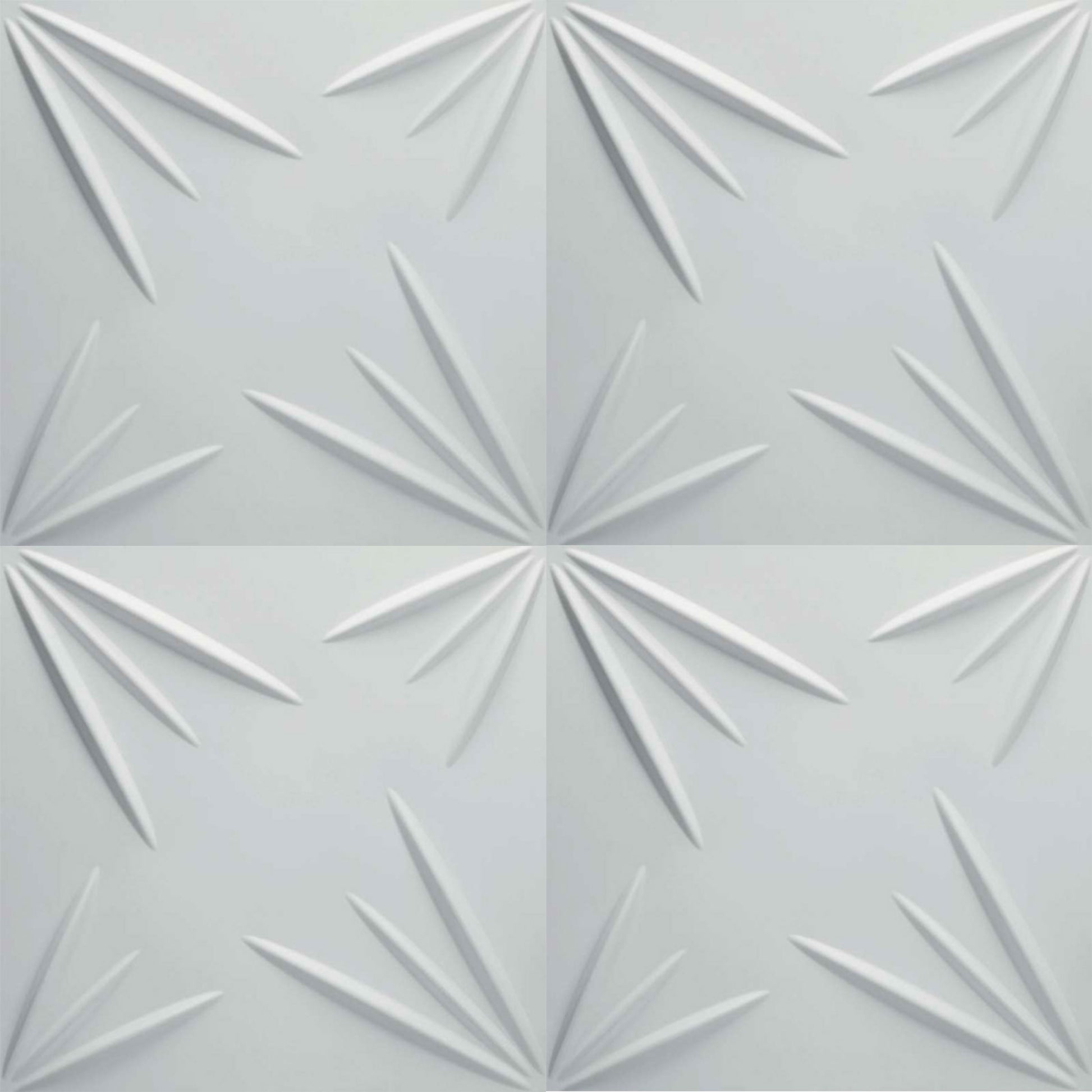 €1,99 Pannello in fibra naturale a parete 3D, rivestimento di lusso 3D 50X50cm BIANCO verniciabile STELLE - Eternal Parquet