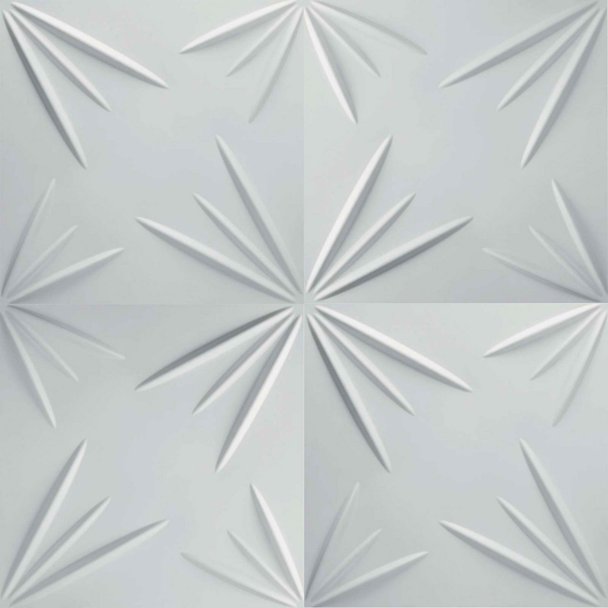 €1,99 Pannello in fibra naturale a parete 3D, rivestimento di lusso 3D 50X50cm BIANCO verniciabile STELLE - Eternal Parquet