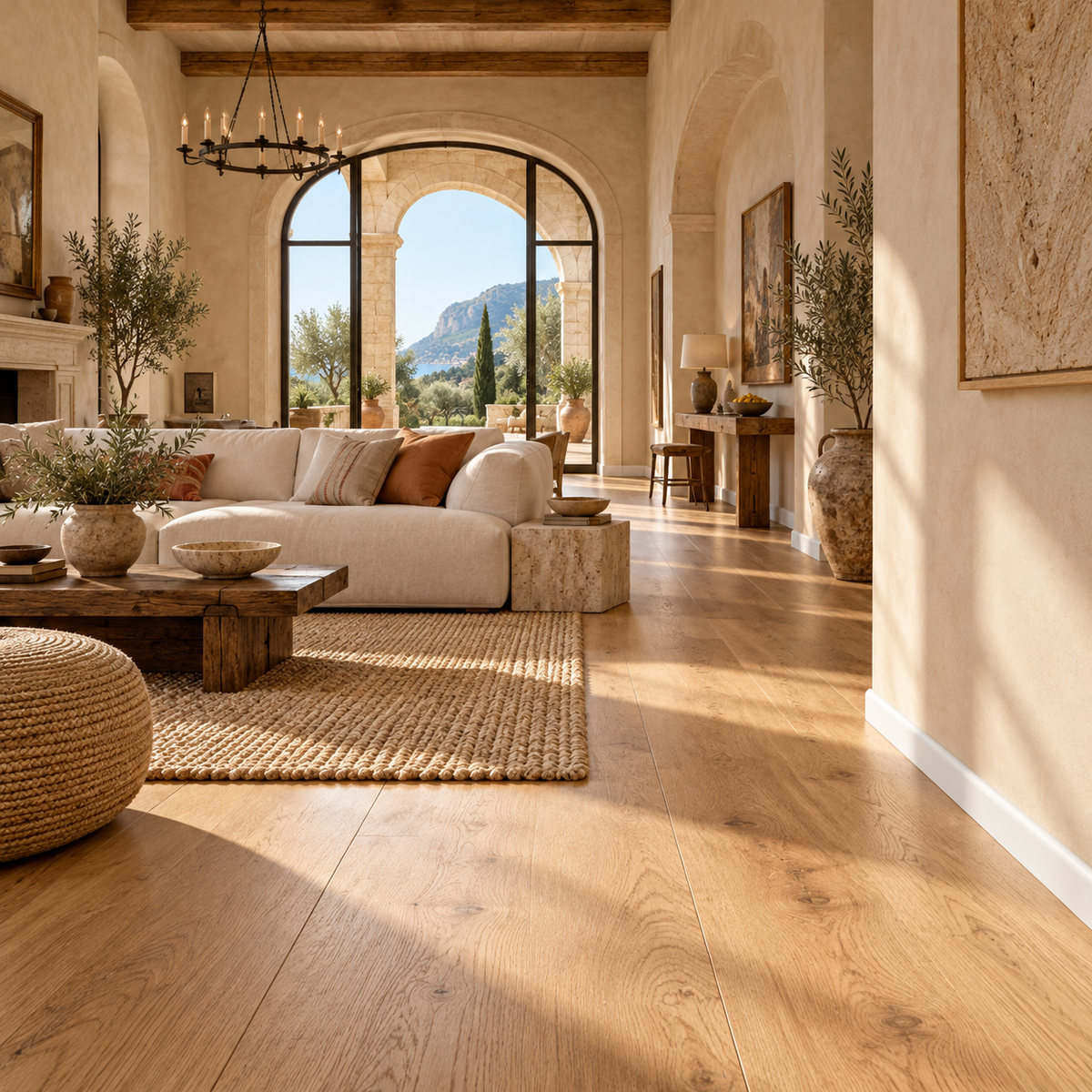 bancale da 100 ML di Battiscopa PREMIUM in legno MASSELLO BC 40x9mm laccato bianco liscio
