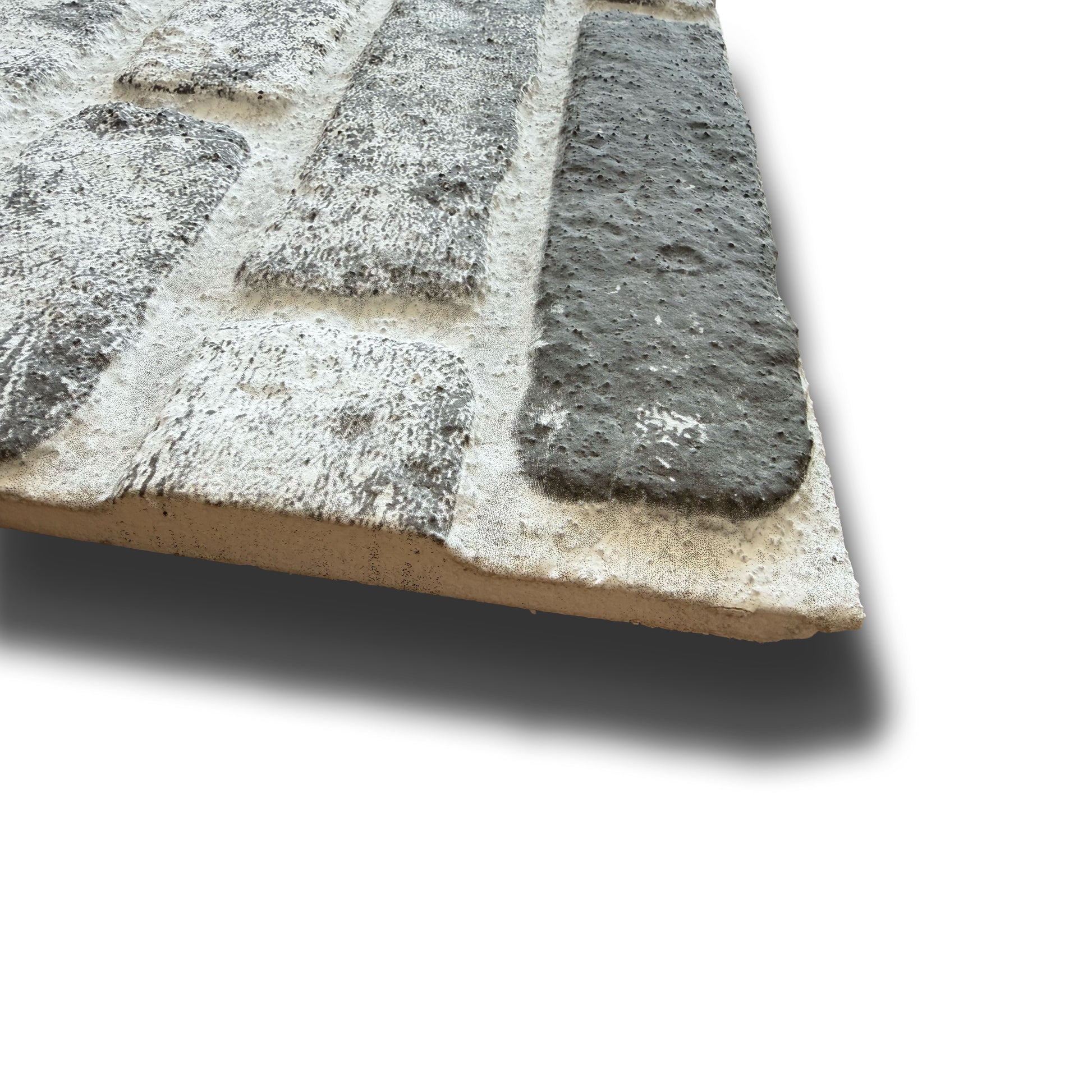 CAPPOTTO esterno - interno isolante in STYROFOAM 3D spess.2cm (120x50cm) con resine e malta mattoni Bianchi e neri - Eternal Parquet
