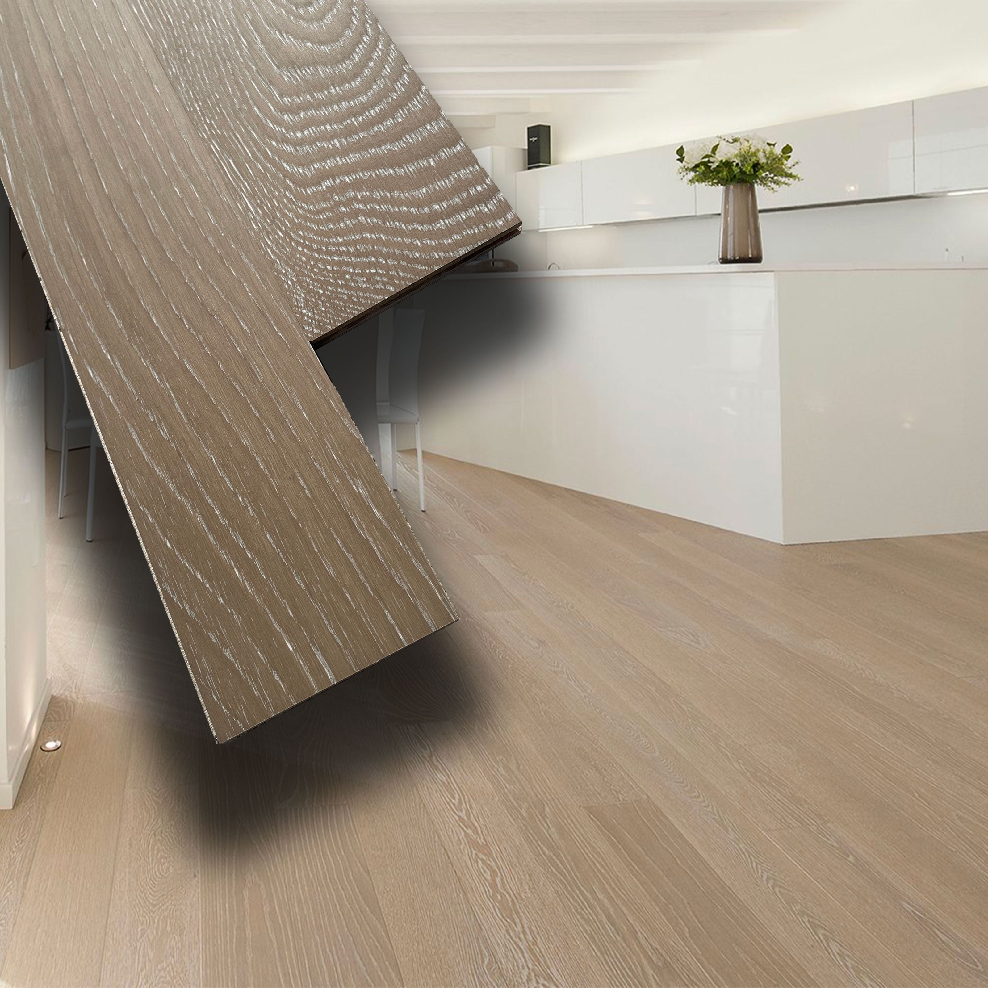 €22,90mq * STOCK GARBELOTTO * Lotto da 22mq + 2mq   di Parquet DECAPATO rovere Grey 10x90x500/1000 - Eternal Parquet