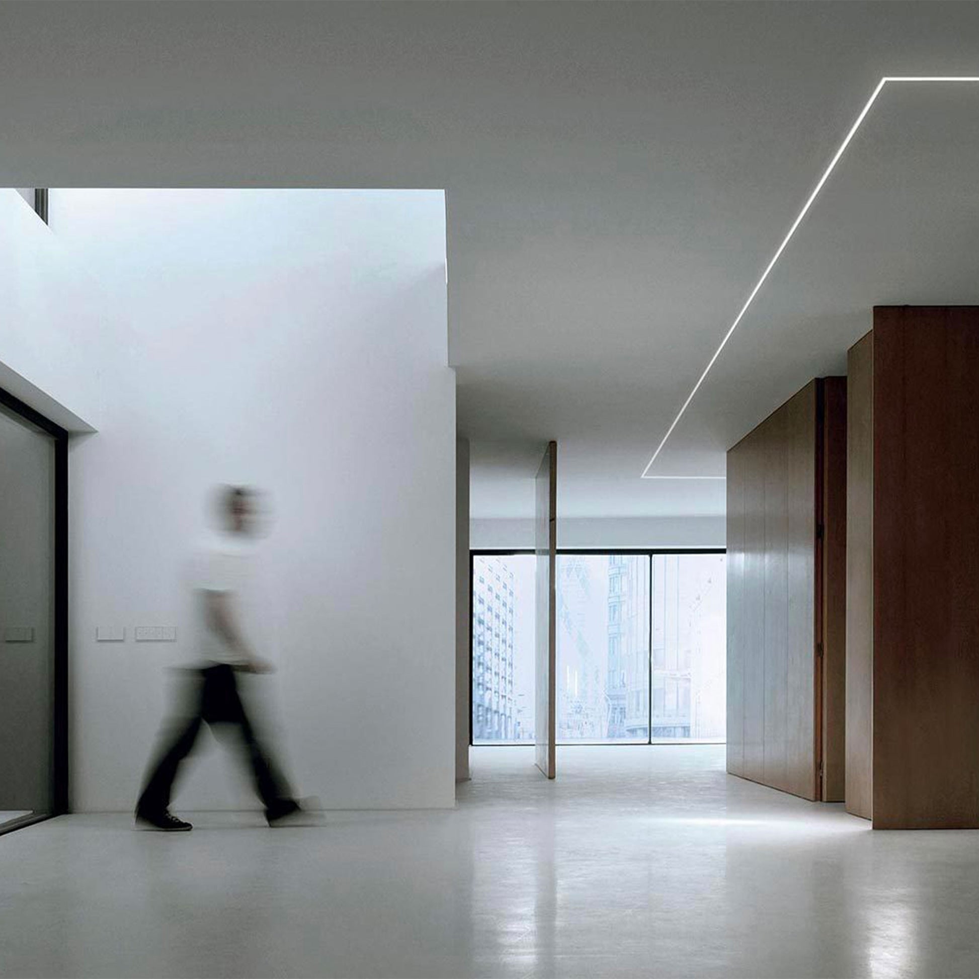 *STOCK* Angolo a "T" per Striscia In Gesso Ceramico ad incasso predisp. LED  90x150x205mm - Eternal Parquet