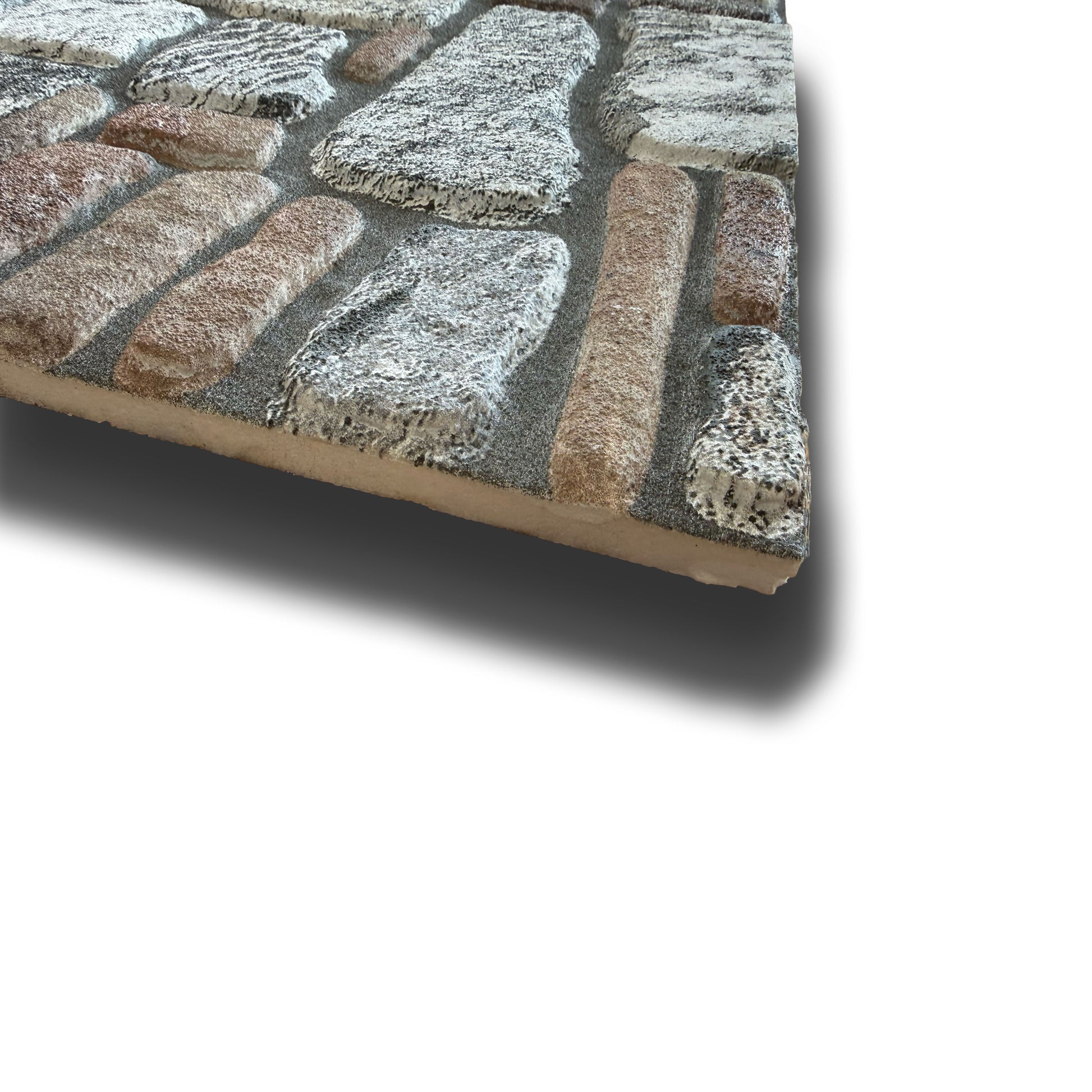 CAPPOTTO esterno - interno isolante in STYROFOAM 3D sp.2cm (120x50cm) con sabbiatura e malta Roccia e brick - Eternal Parquet