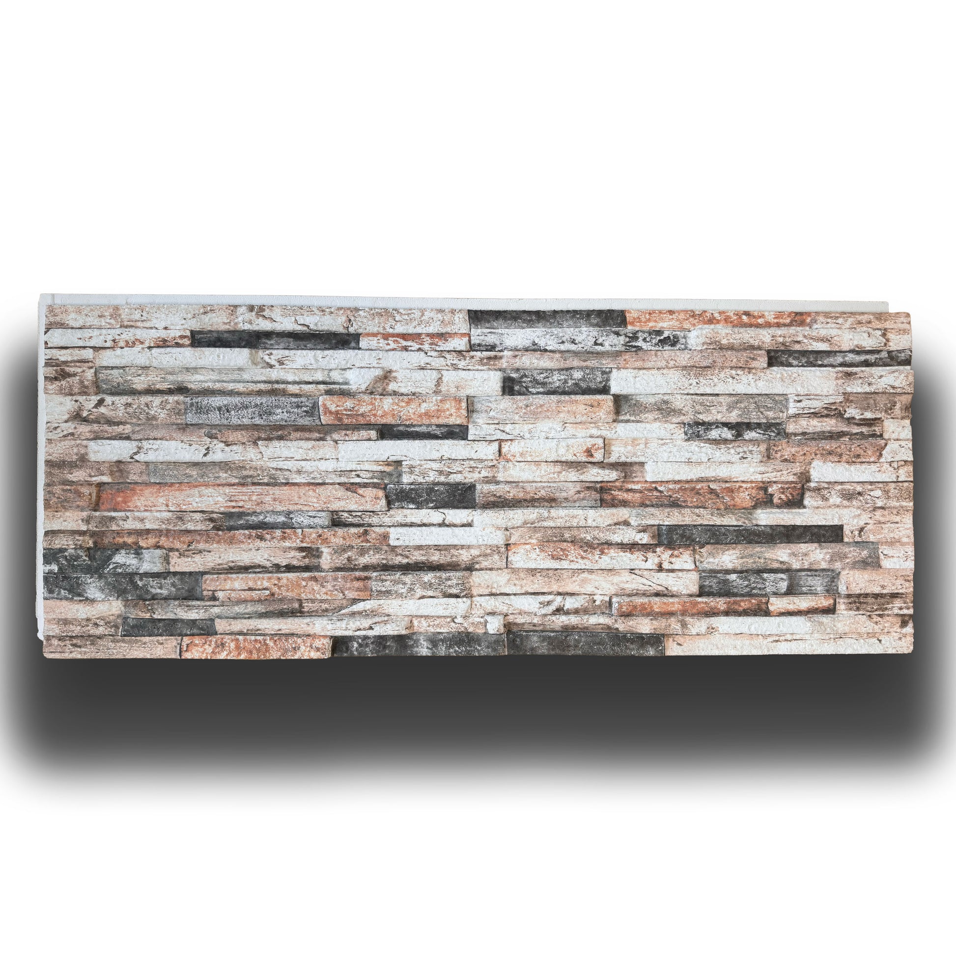 CAPPOTTO esterno - interno isolante in STYROFOAM 3D spess. 3,5cm (120x50cm) con resine e malta Pietre orizzontali - Eternal Parquet
