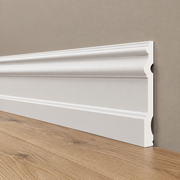 pacco da 100ML di Battiscopa RESISTO in polimeri extracompatti mod. MAGNIFICO Bianco mis. 170x15mm
