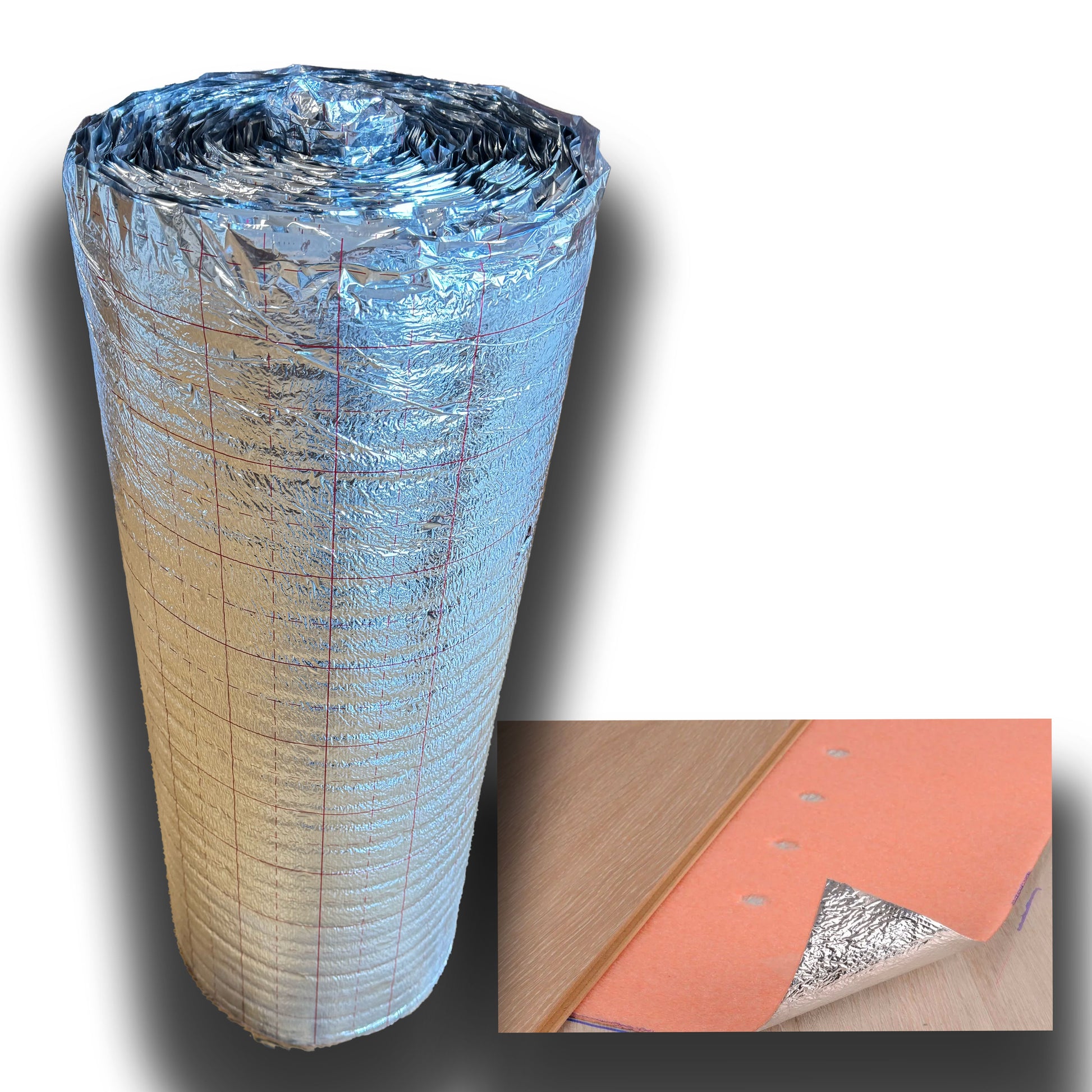 50mq di Tappetino Tecnico PROFESSIONALE 3mm per sottofondi normali e riscaldati, ACQUASTOP per Pavimenti flottanti Eternal Parquet