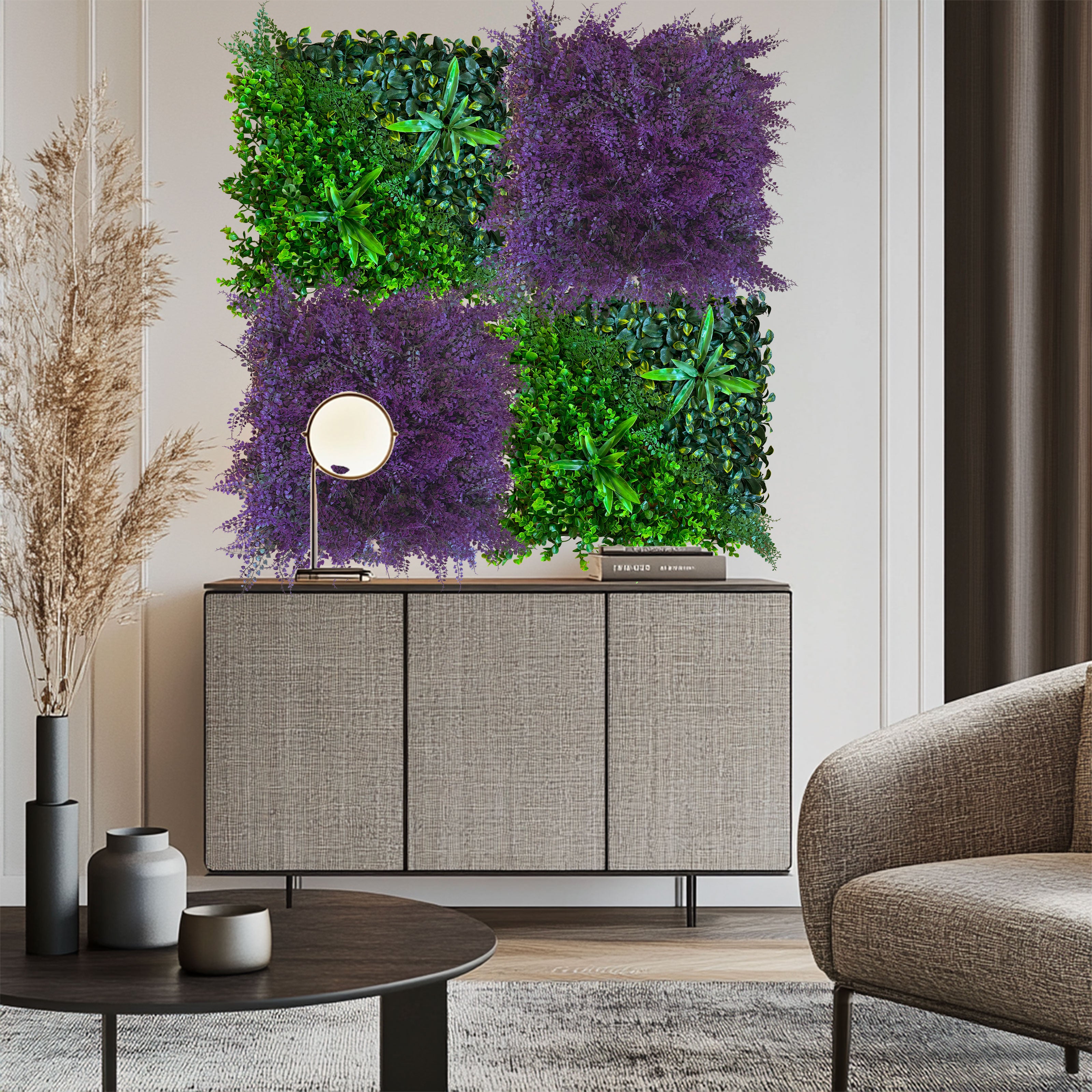 Pannelli Verde Verticale 50×50 cm Ultra-realistici e folti, per interno/esterno AGAVE - DRACENA - Eternal Parquet - Eternal Parquet