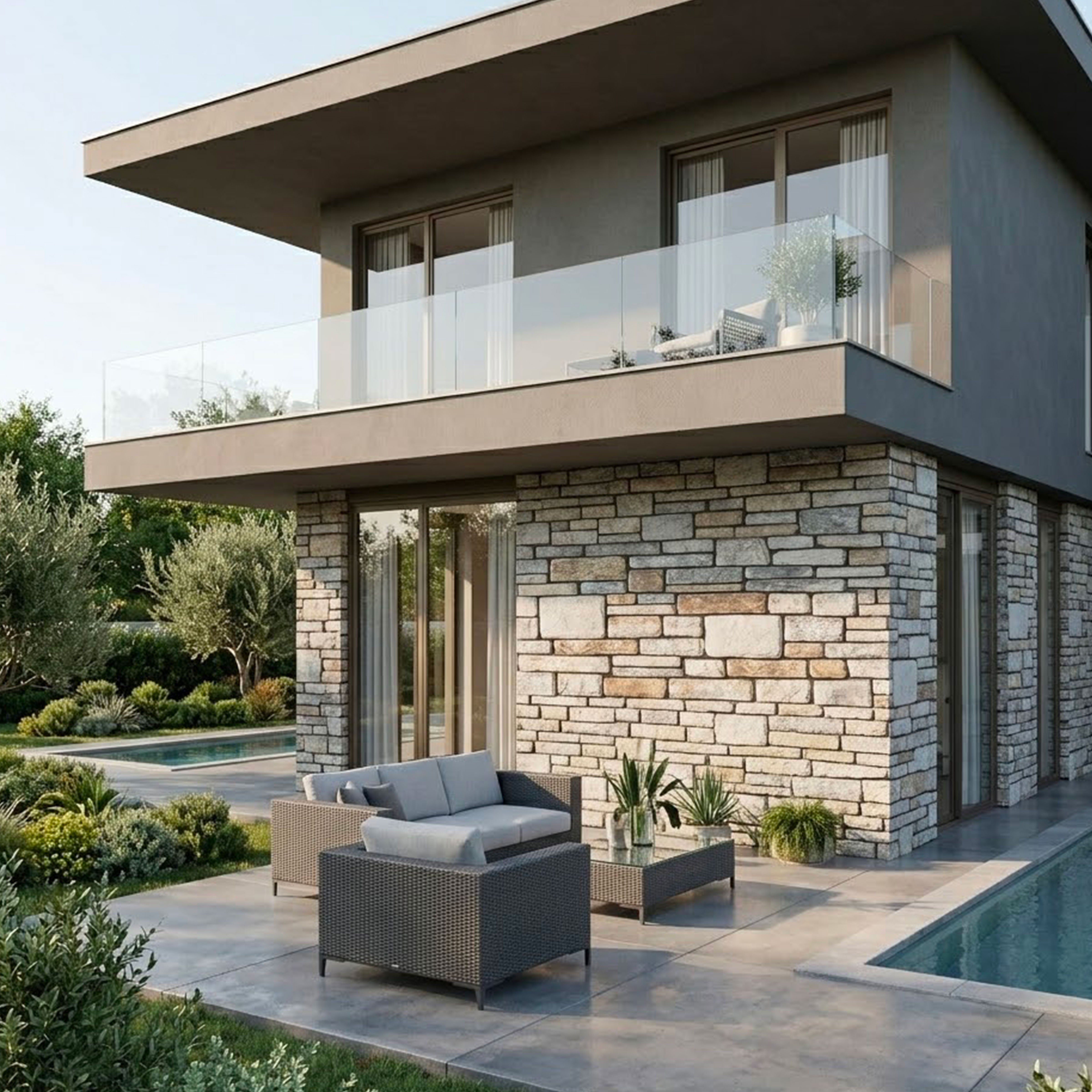 CAPPOTTO esterno - interno isolante in STYROFOAM 3D spess.2cm (100x50cm) con resine e malta Pietre levigate - Eternal Parquet