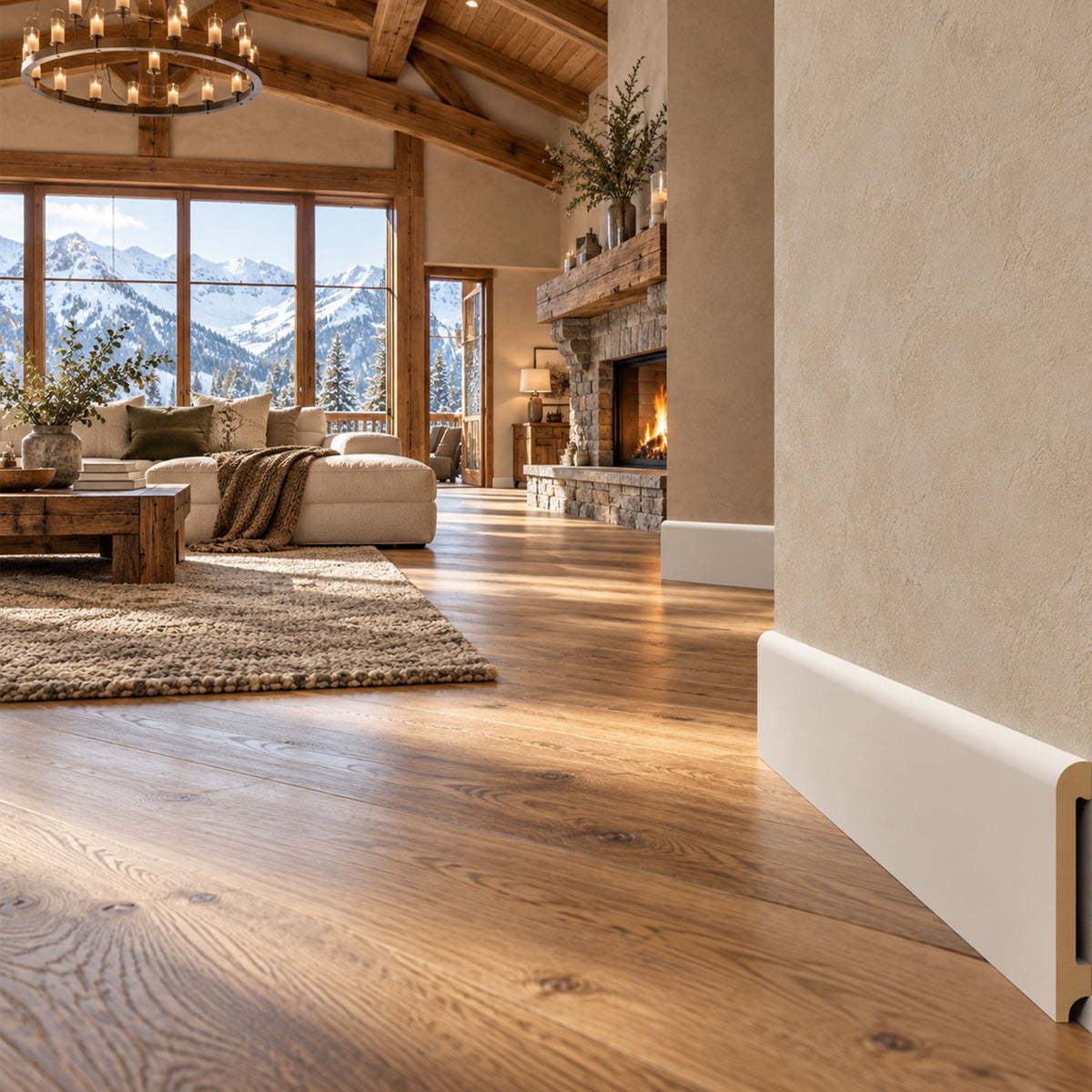 Battiscopa BC in POLIMERI EqualWood HI-TEC 100x15mm - BIANCO (prezzo al metro)