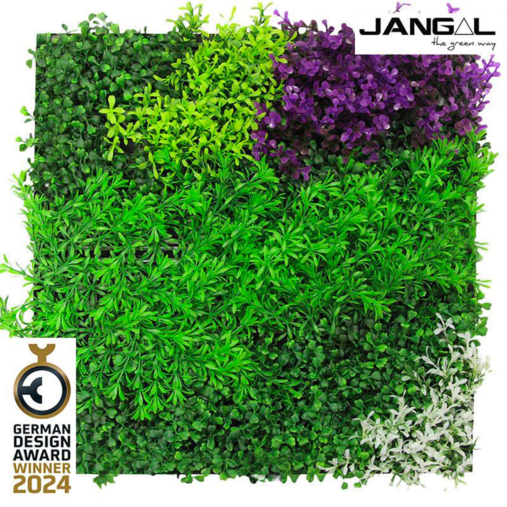 JANGAL Pannelli acustici Modulabili in FLORA sintetica ULTRAREALISTICA 52x52cm mod. VIOLET - Eternal Parquet