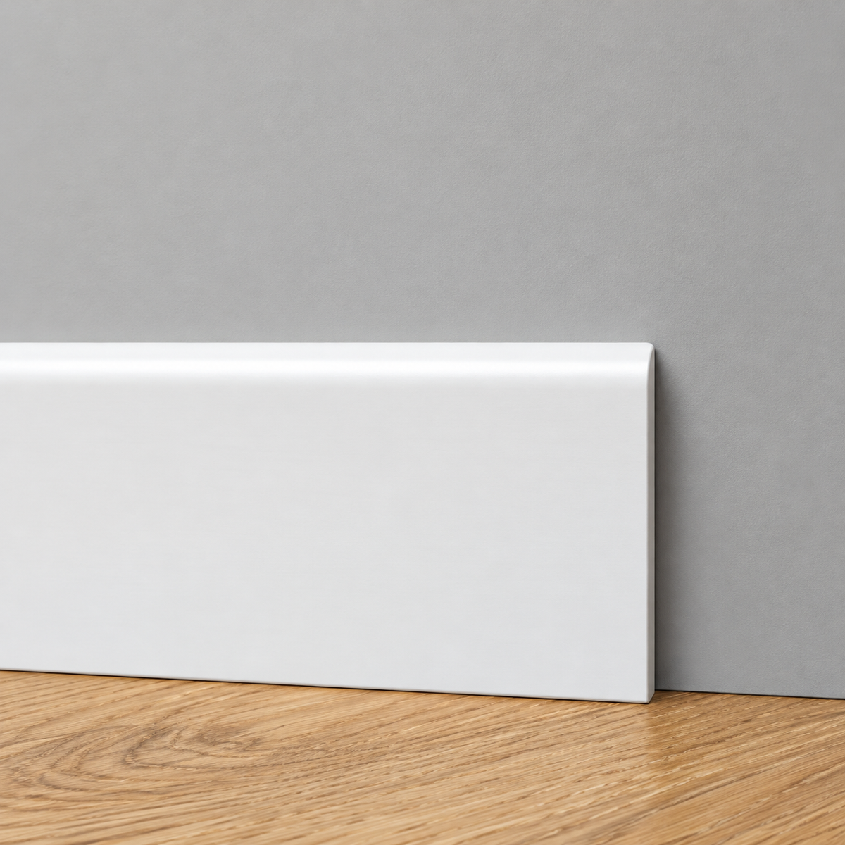 Battiscopa PREMIUM in legno MASSELLO BC 70x9 laccato bianco liscio (prezzo al metro)