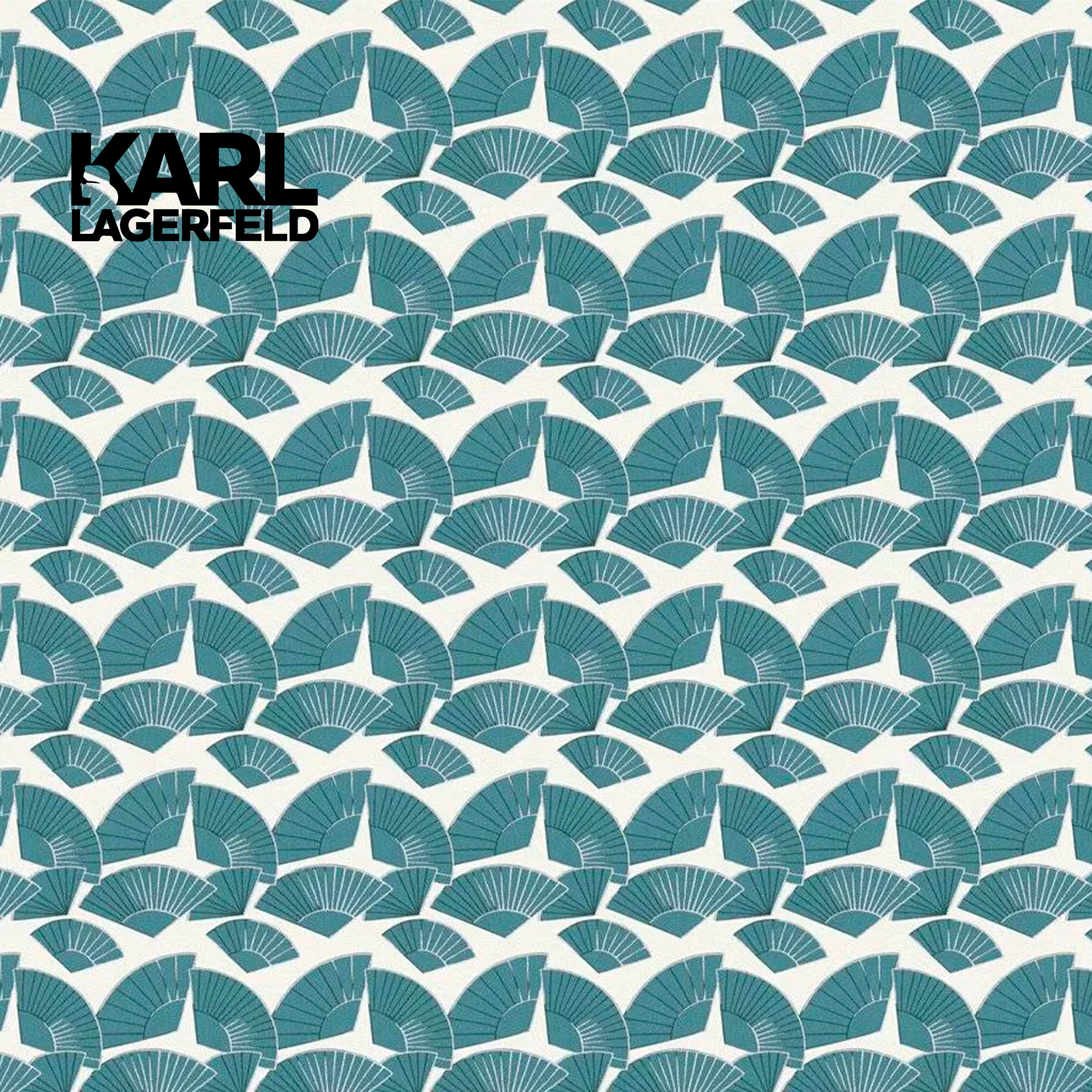 5,32mq Rotolo Carta da Parati griffata KARL LAGERFELD in TNT a rilievo multigloss PREMIUM 10,05x0,53mt cod. 37847-2 - Eternal Parquet