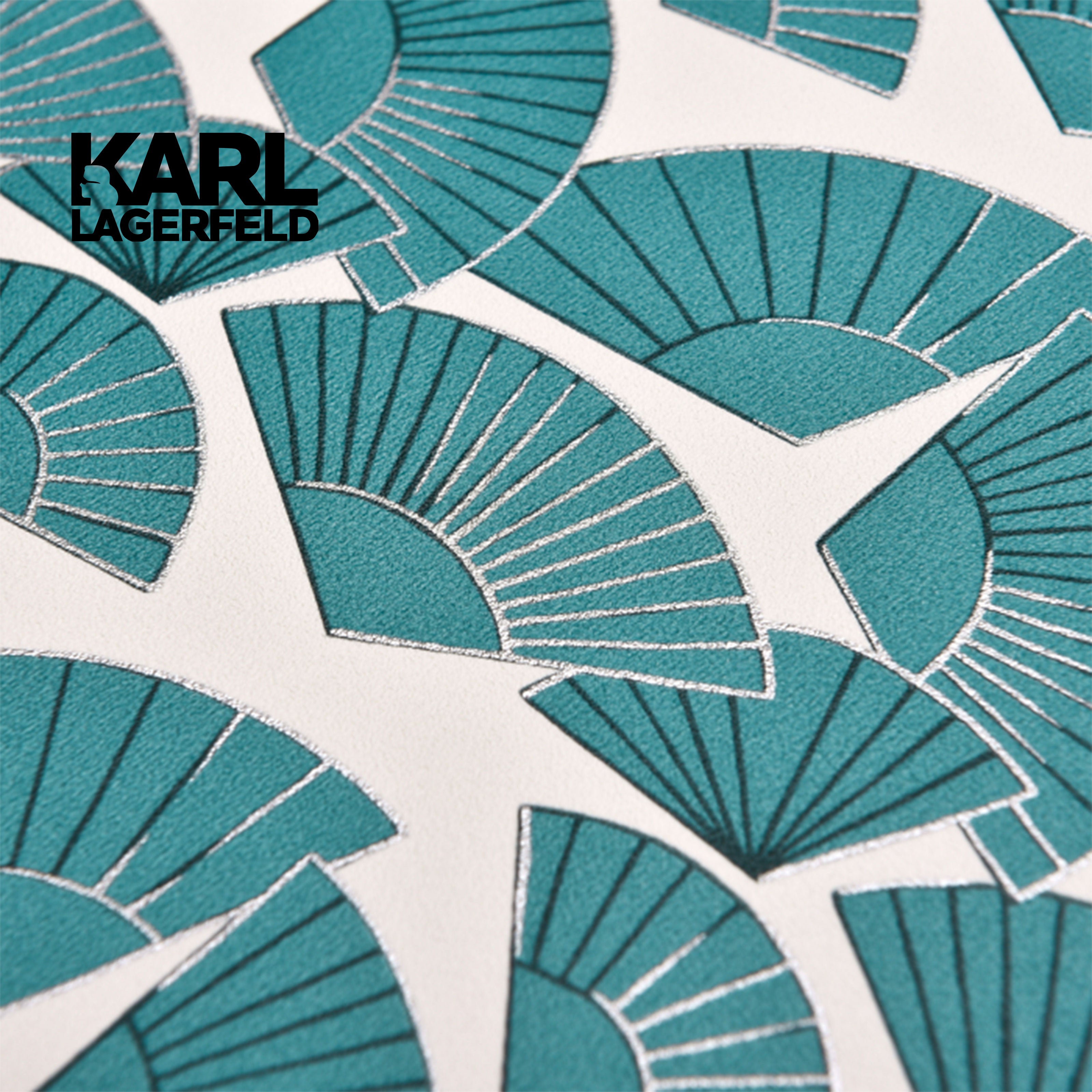 5,32mq Rotolo Carta da Parati griffata KARL LAGERFELD in TNT a rilievo multigloss PREMIUM 10,05x0,53mt cod. 37847-2 - Eternal Parquet