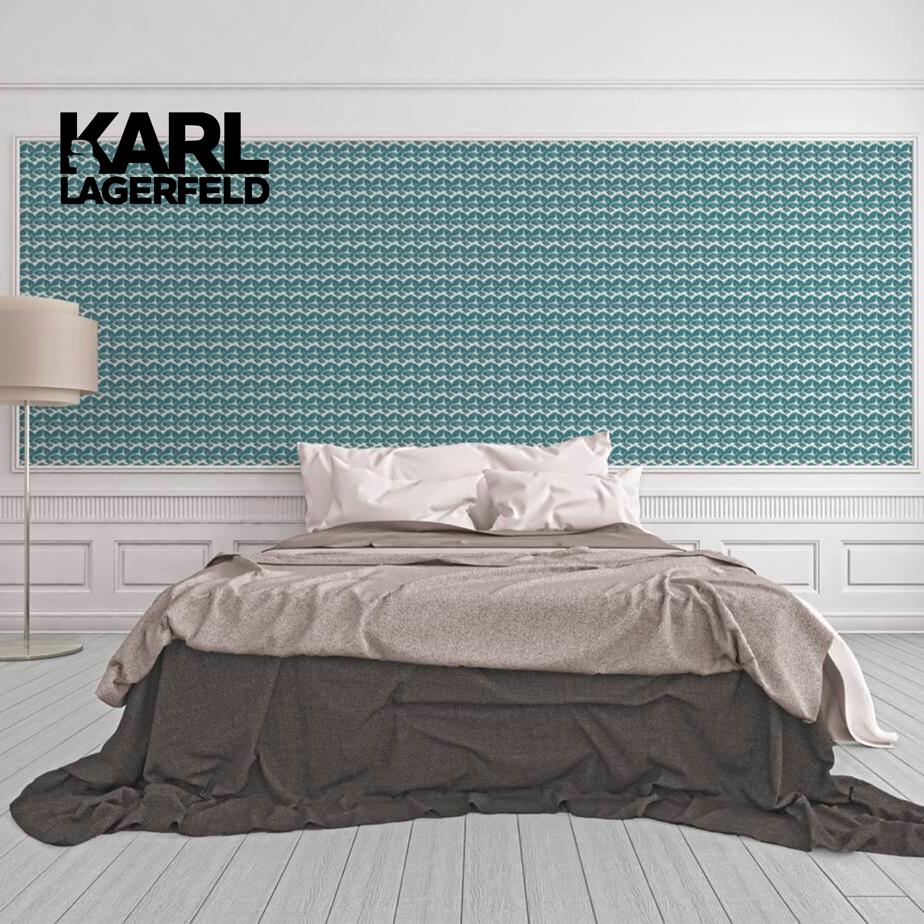 5,32mq Rotolo Carta da Parati griffata KARL LAGERFELD in TNT a rilievo multigloss PREMIUM 10,05x0,53mt cod. 37847-2 - Eternal Parquet