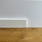 Battiscopa PREMIUM in legno MASSELLO squadrato 55x14 laccato bianco liscio (prezzo al metro) Eternal Parquet