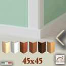 60ML Paraspigolo profilo angolare in Legno massiccio di AYOUS 45x45 in 6 colori