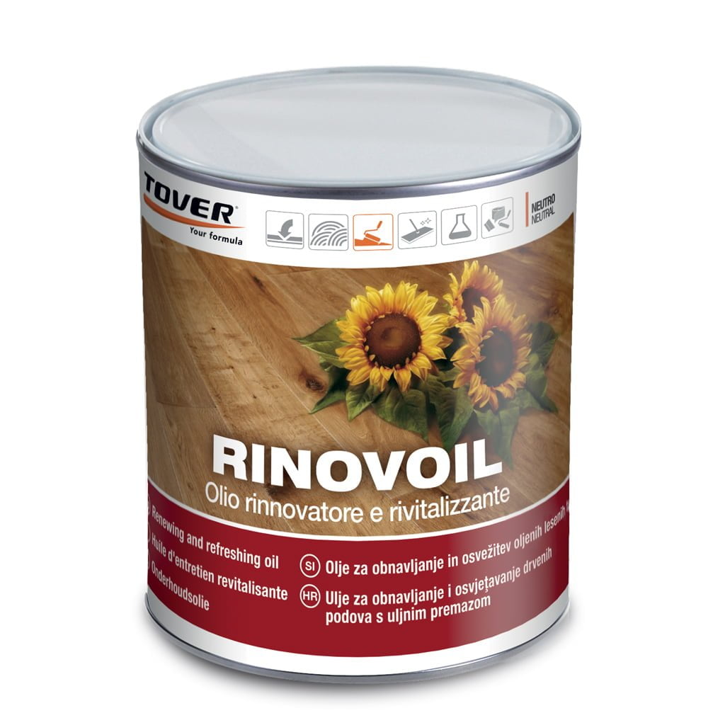 RINOVOIL LT.1 olio di mantenimento a base di oli e cere naturali per la manutenzione periodica delle superfici oliate - Eternal Parquet