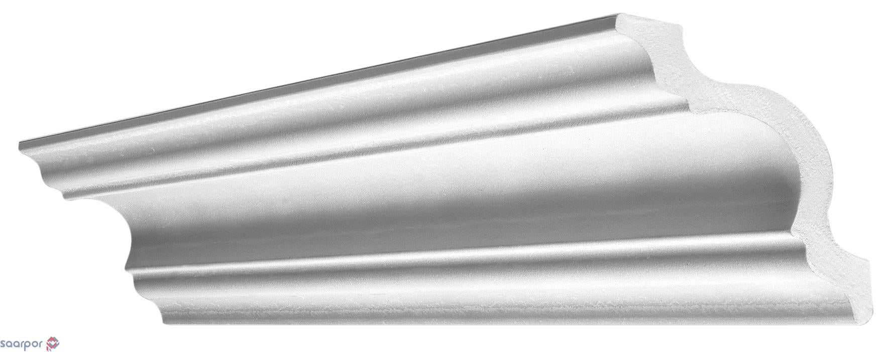 30ML di Cornice in polistirolo per soffitto 110X110 mm modello "FRAGOLA" (15 aste da 2ML) - Eternal Parquet