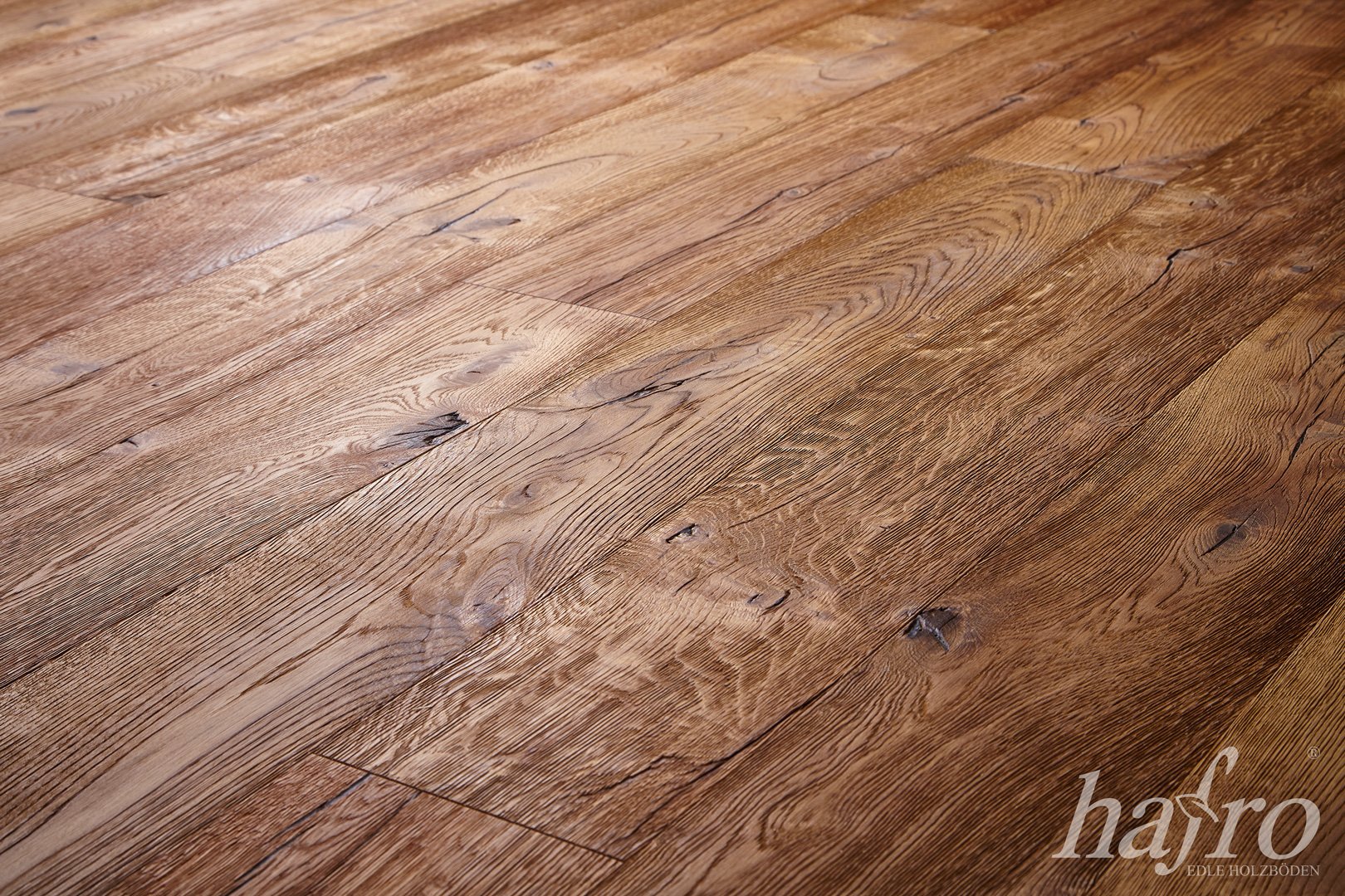 OFFERTA AL MQ di PARQUET MAXILISTONE HAFRO AROSA 15x190x1860 (4mm nobile) rovere spazzolato profondo, ossidato, asciato, Oliato naturale Antichizzato Bisellato (posa incollata o flottante, incastro click) - Eternal Parquet
