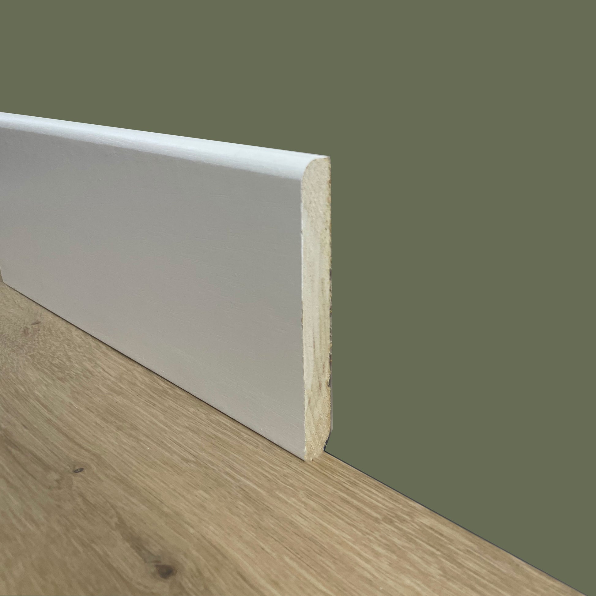 Battiscopa - zoccolini in Legno Massello alto BC - 120x13mm  Laccato Bianco - Eternal Parquet