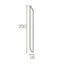 battiscopa altissimo in fibra di legno Queen ELIZABETH 200X16mm LACCATO bianco RAL 9010 o grezzo