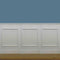 2 metry bieżące Boiserie CLASSIC z litego drewna Ayous lakierowane na biało all inclusive (200Lx100Hcm)