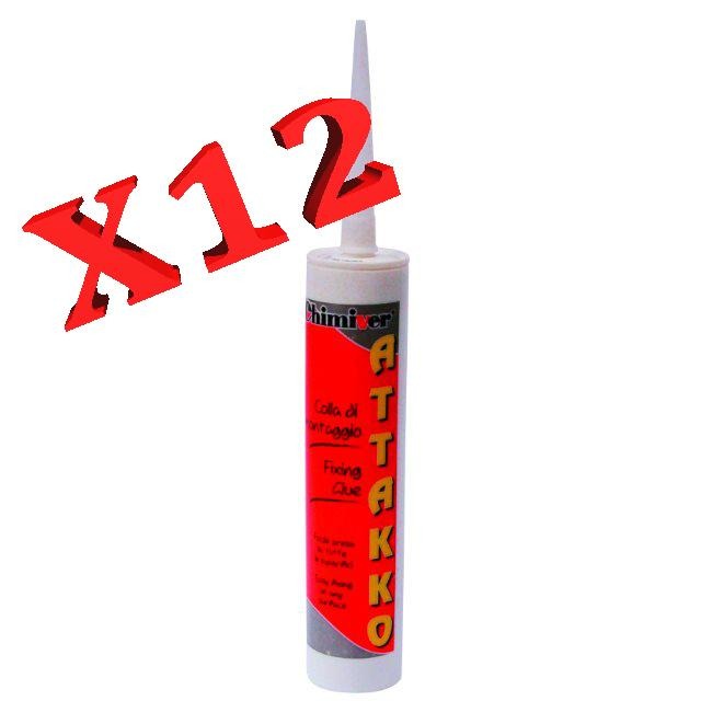 Attakko colla adesivo per battiscopa zoccoli profili ecc 310ml X 12 o 24 Pezzi ! - Eternal Parquet