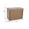 Cobertura de ar condicionado em madeira tratada termicamente com móveis de persianas venezianas 132x58xH98cm