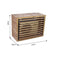 Cobertura de ar condicionado em madeira tratada termicamente com mobiliário de estores venezianos 132x85xH147cm