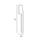 96ML di Coprimarmo Battiscopa Gran Ducale Fibra di legno 120X19mm Laccato bianco o ral 9010