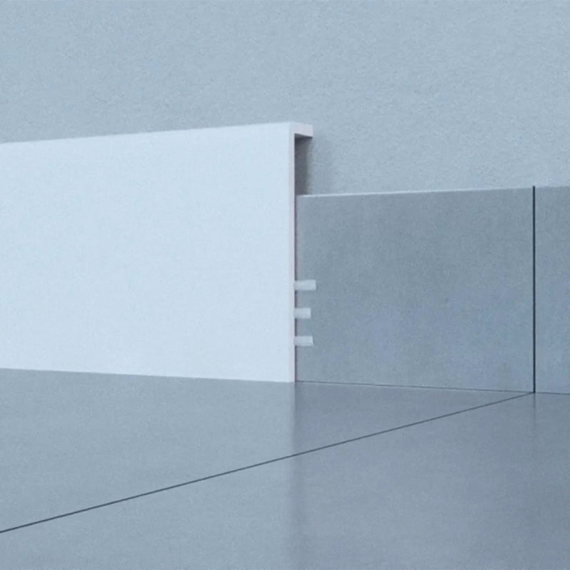 White Polystructured Duropolymer Baseboard 95x19