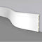 MEGA STOCK на метър*** Перваз FLEX (гъвкав) Цокъл "Ducale QUADRO" кабелен щуцер в бяло Полиструктуриран Duropolymer 160x15