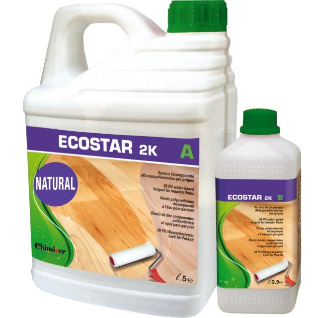 Ecostar 2k natural vernice all'acqua per parquet effetto extra opaco 5+0.5L - Eternal Parquet