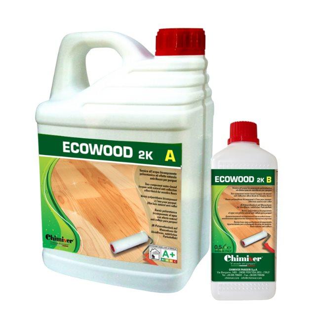 Ecowood 2k vernice all'acqua bicomponente per parquet effetto opaco 5+0.5L - Eternal Parquet