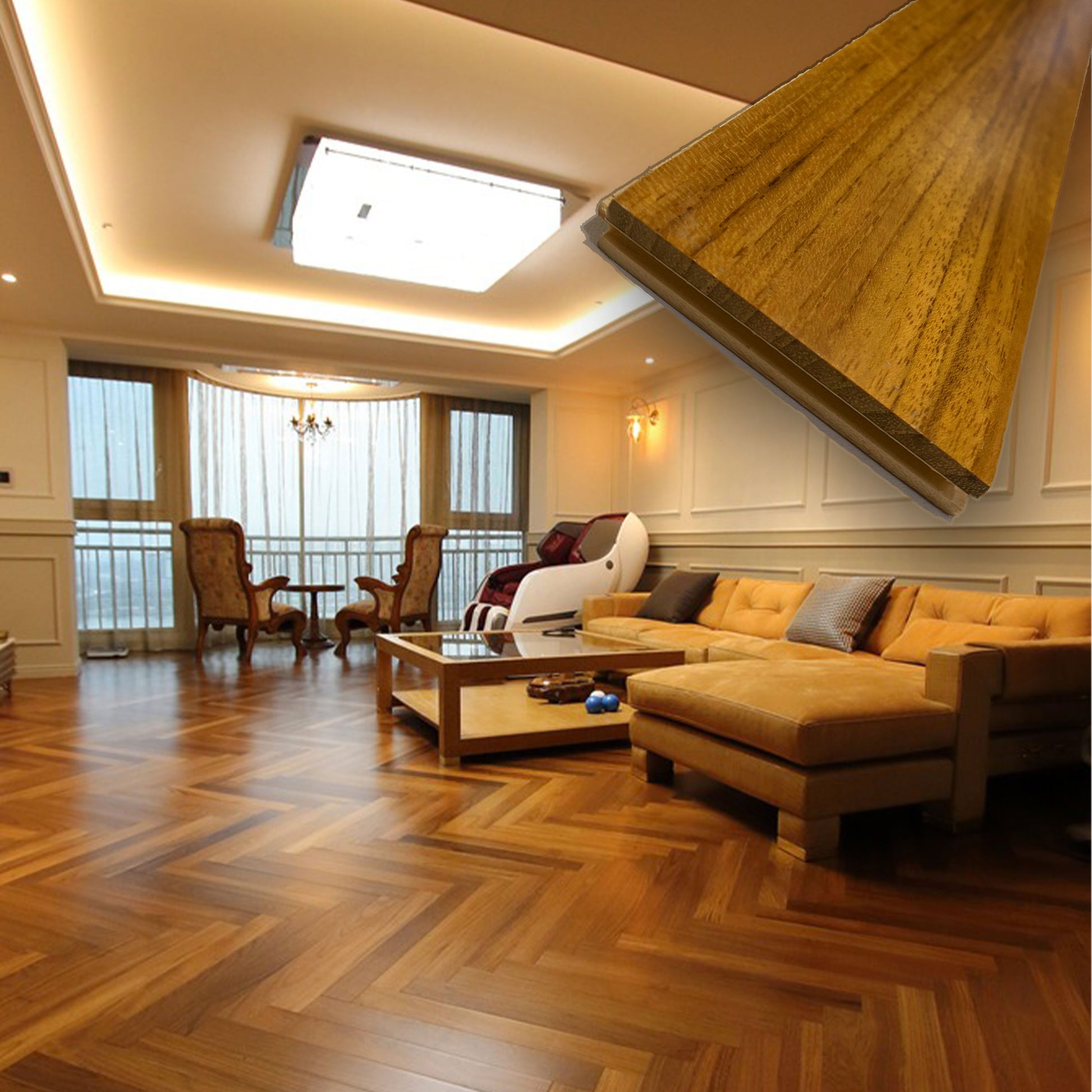 €64,90 Parquet prefinito in Teak Asia 10x70x490 (4mm nobile) semilucido non bisellato anche SPINA - Eternal Parquet
